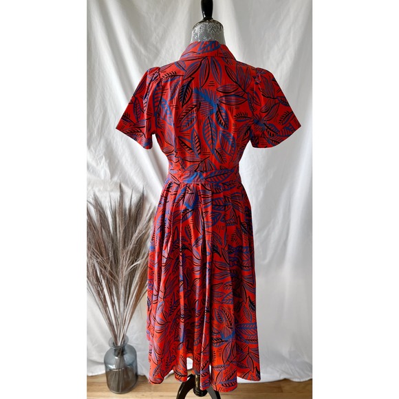 Alexis x Target Vintage Style Tropical Leaf Shirt Dress - Picture 7 of 12